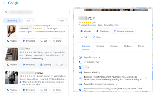 Example of GMB details